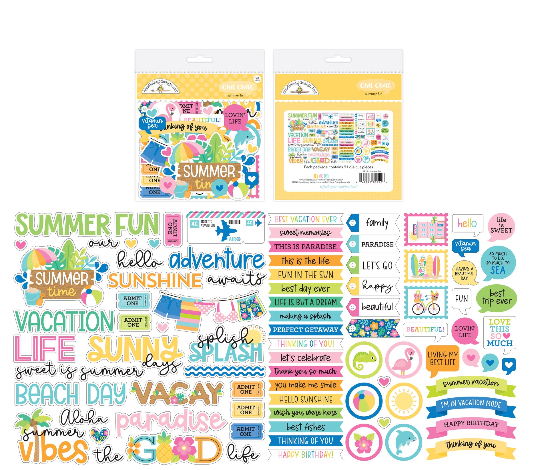 Summer Fun - Chit Chat - Ephemera